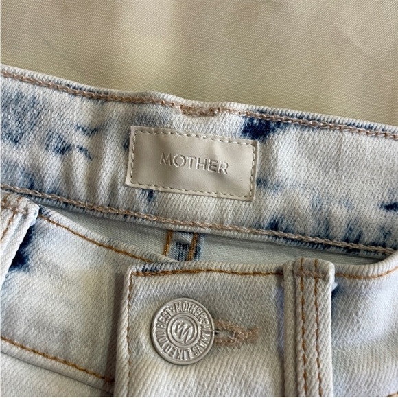 MOTHER- The Tripper Straight Leg White Acid Wash Marshmallow For Breakfast 24 - Picture 10 of 11